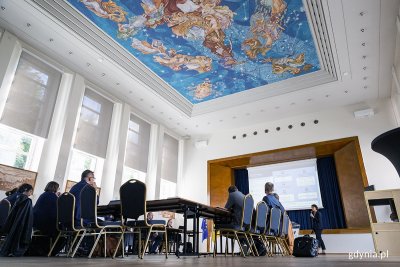 Spotkanie z koordynatorką Korytarza Bałtyk Adriatyk Anne Jensen odbyło się w sali zwanej 