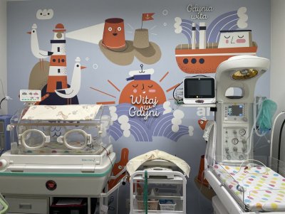 Sala na Oddziale Ginekologiczno-Położniczym Szpitala Morskiego im. PCK // mat. prasowe
