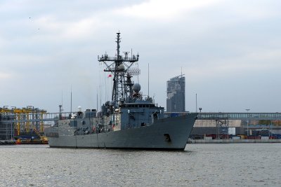 ORP Pułaski wpływa do Gdyni. Fot. mł. chor. mar. Karol Sztonder / 3. FO
