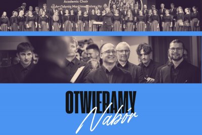 Grafika promująca nabór do Akademickiego Chóru Uniwersytetu Morskiego w Gdyni (materiały prasowe)