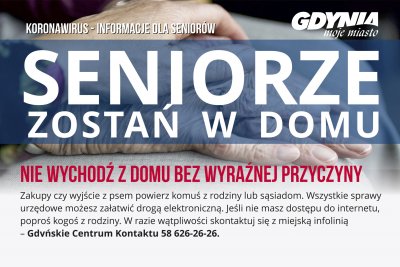 Seniorzy to osoby najbardziej narażone na zarażenie koronawirusem, a najlepszym sposobem na ograniczenie rozprzestrzeniania się go jest pozostanie w domach