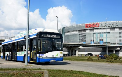 Przy samej ERGO Arenie na granicy Sopotu i Gdańska będą kończyć swoją trasę trolejbusy linii 31, fot. Kamil Złoch