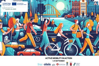 Grafika promująca konkurs fotograficzny „Aktywna mobilność w działaniu” (fot. materiały prasowe)