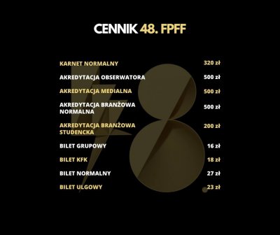 Znamy cennik tegorocznego Festiwalu Polskich Filmów Fabularnych / mat. prasowe FPFF