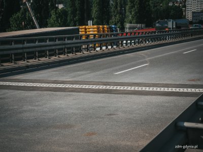 Remont przegubu P-31 obejmował m.in. montaż nowej dylatacji oraz odtworzenie nawierzchni na głównym ciągu Estakady Kwiatkowskiego (fot. Marcin Mielewski)