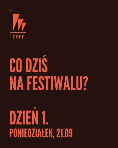Grafika organizatora 51. Festiwalu Polskich Filmów Fabularnych.