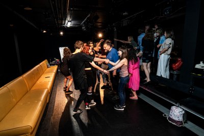 Uczestnicy gry parateatralnej // fot. Marzena Chojnowska Teatr Gdynia Główna