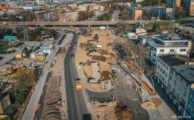 Rozbudowa ulicy Unruga na finiszu (fot. M. Mielewski, ZDIZ Gdynia)