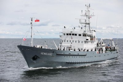Przez cały tydzień załoga ORP „Heweliusz” prowadzi na Bałtyku prace batymetryczne, fot. Karol Stańczak / archiwum