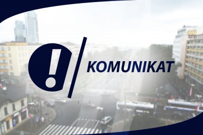 Grafika dotycząca komunikatu Urzędu Miasta Gdyni