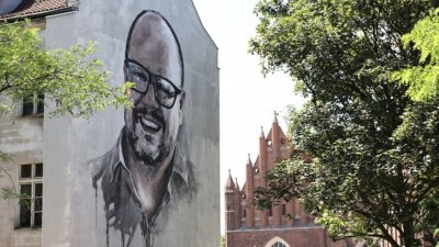 Mural upamiętniający Pawła Adamowicza na gdańskim budynku. Fot. Grzegorz Mehring / gdansk.pl