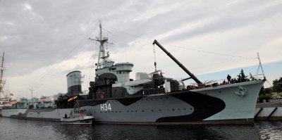 Na co dzień ORP Błyskawica jest zacumowana przy nabrzeżu Pomorskim // fot. Magdalena Czernek