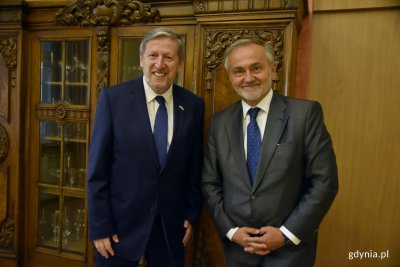 Alexander Ben Zvi, ambasador Izraela w Polsce spotkał się z prezydentem Gdyni Wojciechem Szczurkiem // fot. Sławomir Okoń