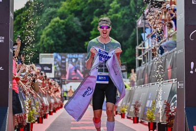 Maximilian Sperl - zwycięzca Enea IRONMAN 70.3 Gdynia (fot. Przemek Świderski / Sport Evolution)