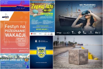 Jak spędzić weekend #wGdyni? - kolaż z plakatów weekendowych wydarzeń