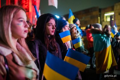 Wiec solidarności z Ukrainą. Fot. Karol Stańczak