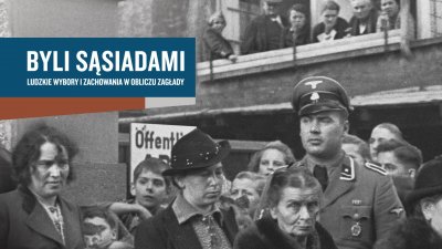 Grafika promująca wystawę „Byli sąsiadami. Ludzkie wybory i zachowania w obliczu Zagłady” // materiały prasowe United States Holocaust Memorial Museum