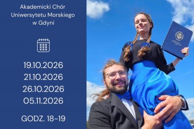 Grafika promująca nabór do Akademickiego Chóru Uniwersytetu Morskiego w Gdynia (mat. prasowe)