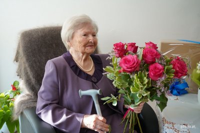 Pani Barbara Świtalska, jubilatka (fot. Magdalena Starnawska)