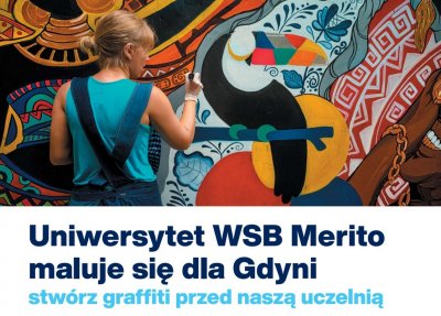 Grafika promująca konkurs „Uniwersytet WSB Merito maluje się dla Gdyni” // materiały prasowe