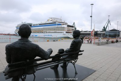 AIDAmar - ostatni w tym roku wycieczkowiec w Gdyni. Fot. Tadeusz Urbaniak / Port Gdynia