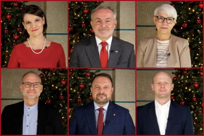 na zdjęciach osoby przy choice, 2 kobiety i 4 mężczyzn