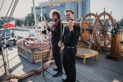 Zespół Duo del Gesú podczas koncertu na 