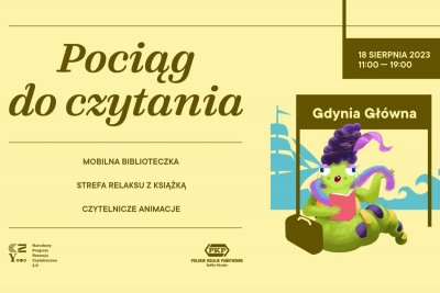 „Pociąg do czytania” zatrzyma się na Dworcu PKP Gdynia Główna w piątek, 18 sierpnia // materiały prasowe Narodowego Centrum Kultury