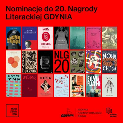 Grafika prezentuje kolaż okładek nominowanych książek (mat. pras NLG)