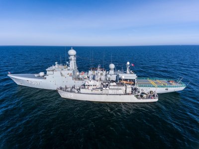 Do Gdyni przypłyną m.in.: flagowa jednostka zespołu - duński HDMS Thetis (F357) czy holenderski HNLMS Zierikzee // fot. facebook com/snmcmg1 