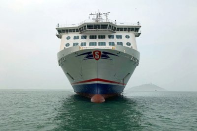 Tak na żywo prezentuje się najnowszy prom Stena Line, czyli Stena Estelle, który lada moment zacznie obsługiwać linię Gdynia - Karlskrona, fot. PortalMorski.pl