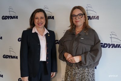 Na zdjęciu (od lewej): Sandra Noriega, ambasadorka Gwatemali i Oktawia Gorzeńska, wiceprezydentka Gdyni (fot. Magdalena Starnawska)