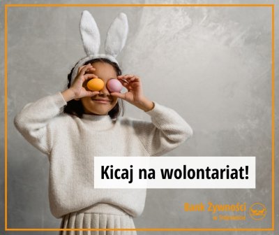 Grafika informująca o ogłoszonym przez Bank Żywności w Trójmieście naborze wolontariuszy // materiały prasowe Banku Żywności w Trójmieście