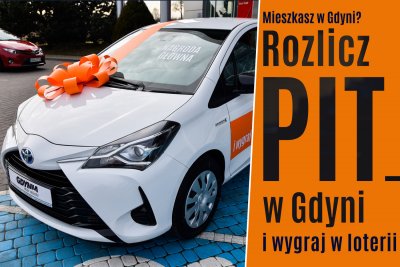Hybrydowa Toyota Yaris jest główną nagrodą w loterii „Rozlicz PIT w Gdyni” // fot. Paweł Kukla