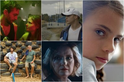 Kolaż zdjęć z filmów (od lewej, u góry): „Nie mów tak do mnie”, „Delicje”, „Wskrzesznie”, „Sabina” i  „Dom z piasku” // mat. prasowe GSF