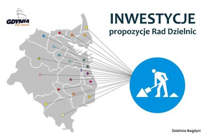 Mapa gdyńskich dzielnic // mat.prasowe 