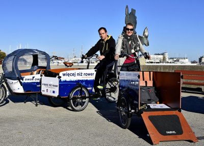 Jedne z gdyńskich rowerów cargo, które są dostępne dla mieszkańców i firm, fot. L. Dzierżak