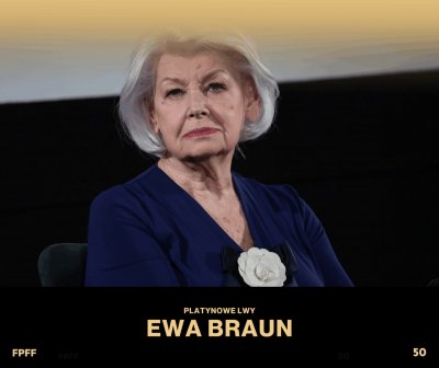 Ewa Braun z Platynowymi Lwami 50. FPFF (mat. prasowe FPFF)