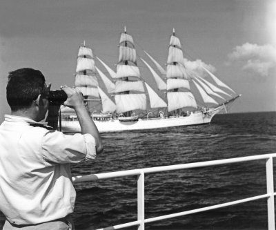 Zdjęcie z regat Operation Sail w 1972 roku. Rejs z Kopenhagi // fot. Janusz Uklejewski, zbiory NMM