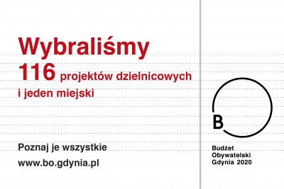 W czwartek poznaliśmy projekty wybrane do realizacji w ramach gdyńskiego Budżetu obywatelskiego 2020 