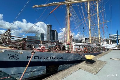 STS „Pogoria” cumuje w Marinie Yacht Park Gdynia (fot. Magdalena Starnawska)