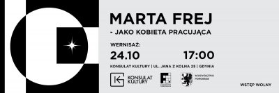 W sobotę 24 października o godz. 17:00 w Galerii Funkcjonalnej Konsulatu Kultury w Gdyni odbędzie się wernisaż wystawy Marty Frej „Jako kobieta pracująca” (grafika. mat. prasowe Marta Frej)