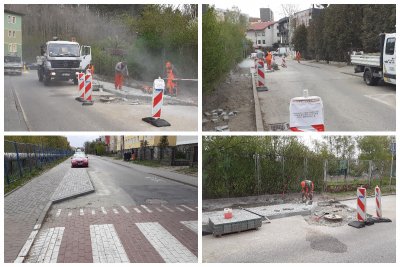 Tak powstają nowoczesne antyzatoki autobusowe na ul. Kapitańskiej // fot. ZDiZ