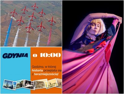 W ten weekend w Gdyni odbędą się m.in. pokazy lotnicze, spacery czy plenerowe spektakle // kolaż zdjęć z materiałów prasowych