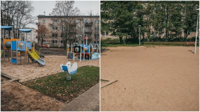 Plac zabaw przy ul. Okrzei w Gdyni (fot. Marcin Mielewski)