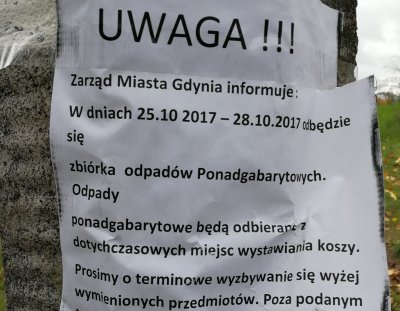 Nieprawdziwe informacje o odbiorze odpadów w Gdyni