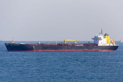 Tankowiec Seamarlin, który przywiózł do Gdyni rekordową dostawę oleju napędowaego dla bazy PERN w Dębogórzu. Źródło: www.portalmorski.pl