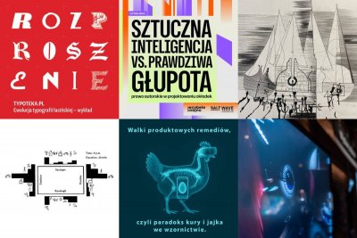 Kolaż sześciu grafik zapowiadających wydarzenia Gdynia Design Days 2025