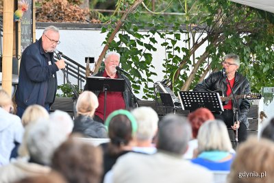 Koncert w Domku Żeromskiego. Na zdj. (od lewej): Sławomir Kitowski, Bernard Dornowski i Bogusław Olszonowicz // fot. Michał Puszczewicz