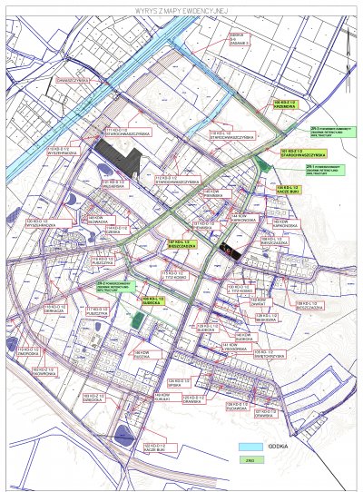 Budowa dróg wraz z infrastrukturą na terenie części dzielnicy Wielki Kack: Kacze Buki (wyrys Wydziału Inwestycji Urzędu Miasta Gdyni)